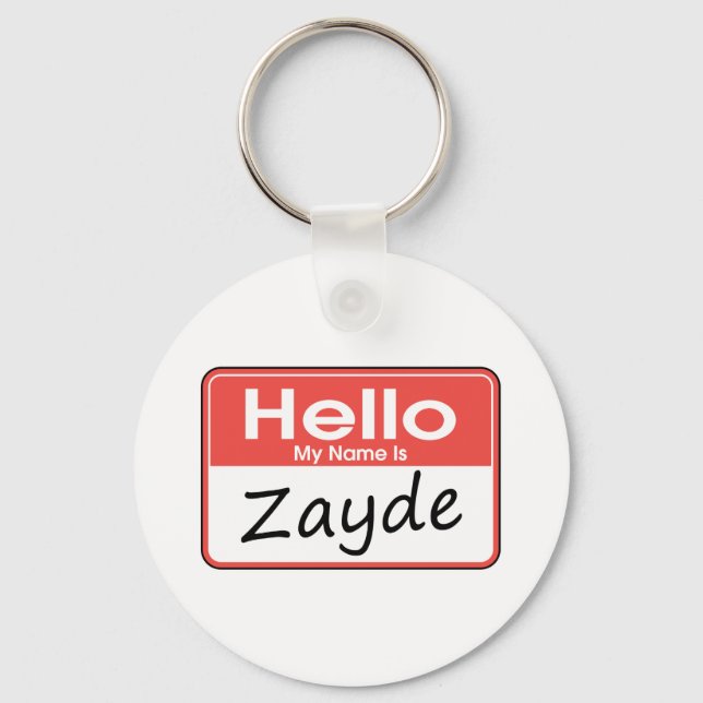 My Name is Zayde Key Ring (Front)