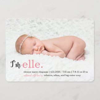 MY NAME Modern Birth Announcements