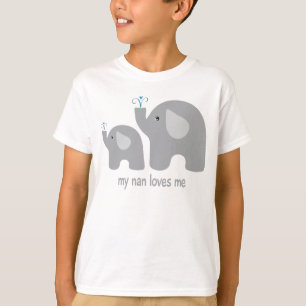 My Nan Loves Me - Elephant Shirt for Kids