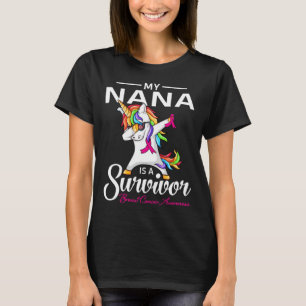 My NANA Is A Survivor Breast Cancer Awareness Unic T-Shirt
