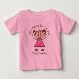 My Nana Loves Me Personalised Girls T-shirt