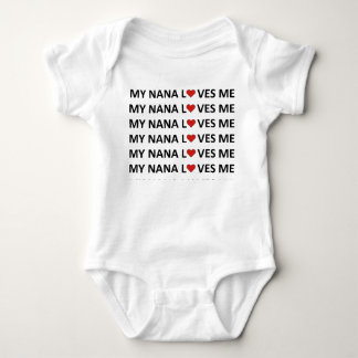 MY NANA LOVES ME - RED HEART Baby Bodysuit