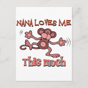 My nana loves me this much postcard