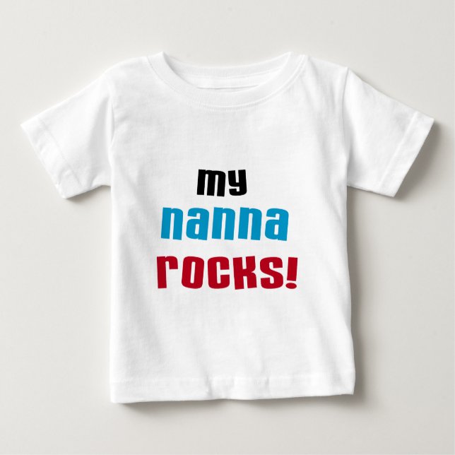 My Nanna Rocks T shirts and Gifts (Front)