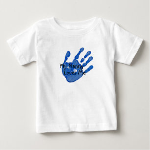 "My Nanny Loves Me"-Blue Baby T-Shirt