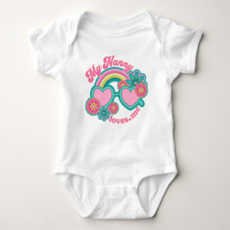 My Nanny Loves Me Granddaughter Rainbow Baby Bodysuit