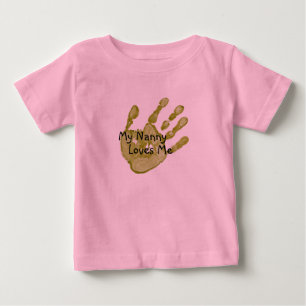 "My Nanny Loves Me"-Green Baby T-Shirt