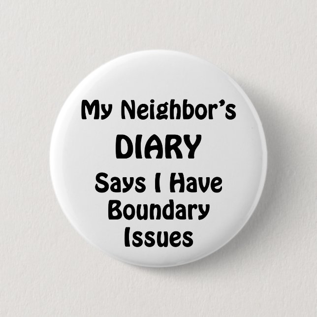 My Neighbour's Diary 6 Cm Round Badge (Front)