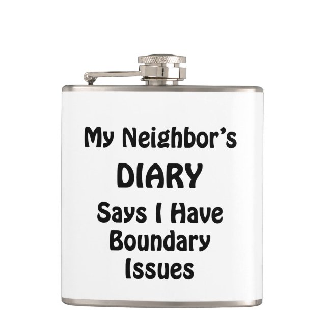 My Neighbour's Diary Hip Flask (Front)