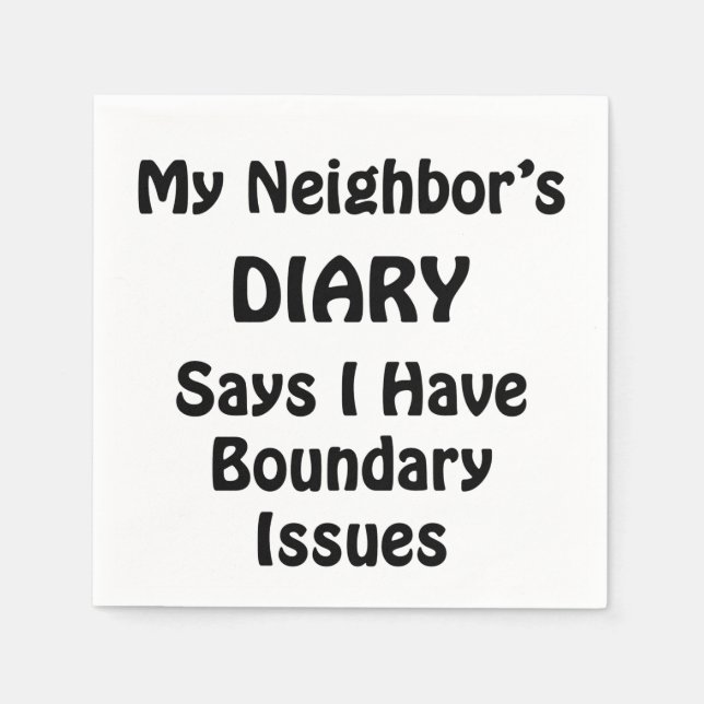 My Neighbour's Diary Napkin (Front)
