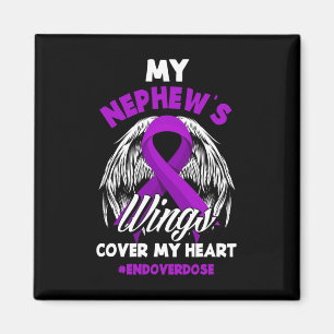 My Nephew's Wings Cover My Heart End Overdose Magnet