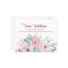 My New Address Peony Floral Moving Announcement