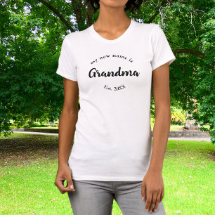 My New Name is Grandma New Grandmother Est T-Shirt