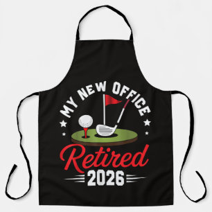 My New Office Retired 2026 Golf Retirement Apron
