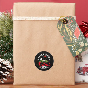 My New Office Retired 2026 Golf Retirement Classic Round Sticker