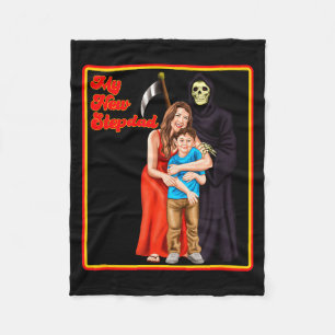 My New Stepdad Ironic Shirts - Funny Ironic Meme  Fleece Blanket