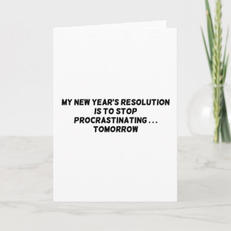 My New Year's Resolution Stop Procrastinating... Holiday Card