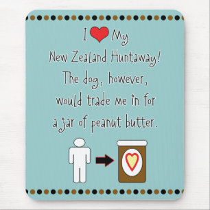 My New Zealand Huntaway Loves Peanut Butter Mouse Pad