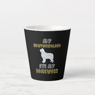 My newfoundland ate my homework Newfie dog gift Latte Mug