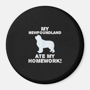 My newfoundland ate my homework School Gift Magnet