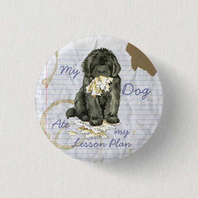 My Newfoundland Ate my Lesson Plan 3 Cm Round Badge (Front)