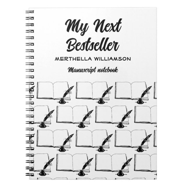 MY NEXT BESTSELLER Writers Manuscript Notebook (Front)