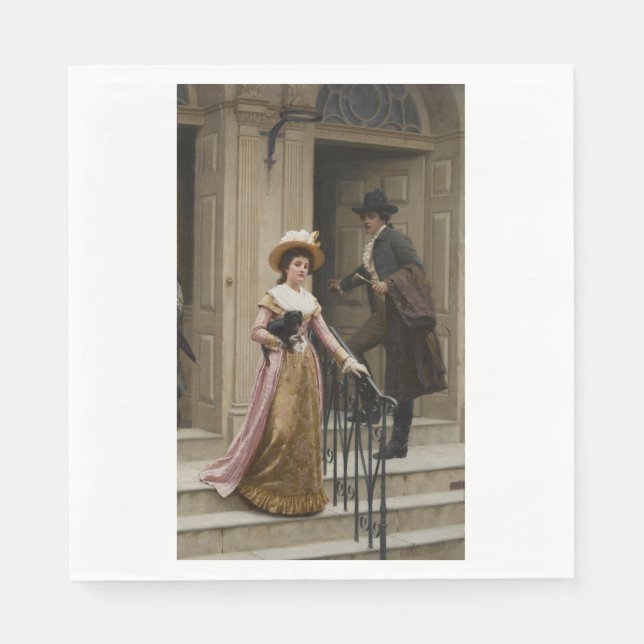 My Next-Door Neighbor (Flirting Couple) (Beauty) Napkin (Front)