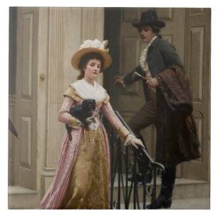 My Next-Door Neighbour (Flirting Couple) (Beauty) Ceramic Tile