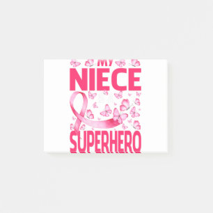 My Niece Is A Superhero Breast Cancer Awareness Post-it Notes