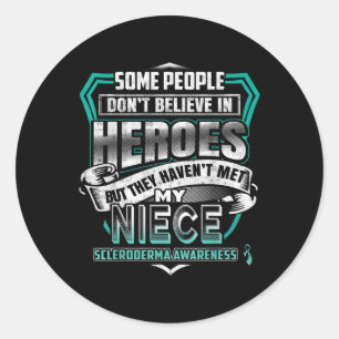 My Niece Is A Warrior - Scleroderma Awareness Classic Round Sticker