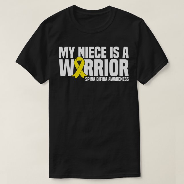 My Niece is a Warrior Spina Bifida Awareness  T-Shirt (Design Front)