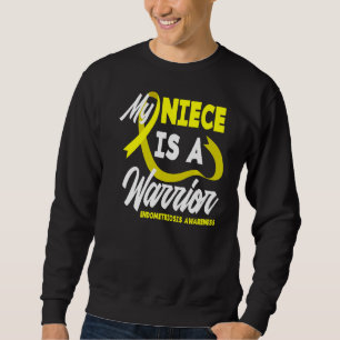 My Niece Is A Warrior Yellow Ribbon Endometriosis Sweatshirt