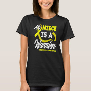 My Niece Is A Warrior Yellow Ribbon Endometriosis T-Shirt