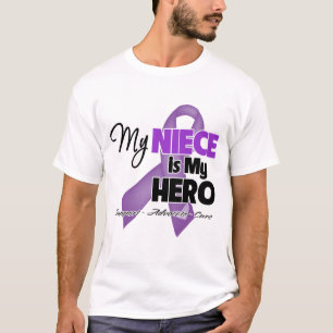 My Niece is My Hero - Purple Ribbon T-Shirt