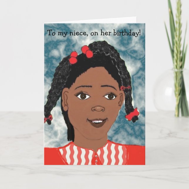 My niece on her birthday Card (Front)