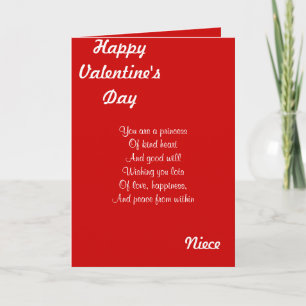 My niece on valentine's day holiday card