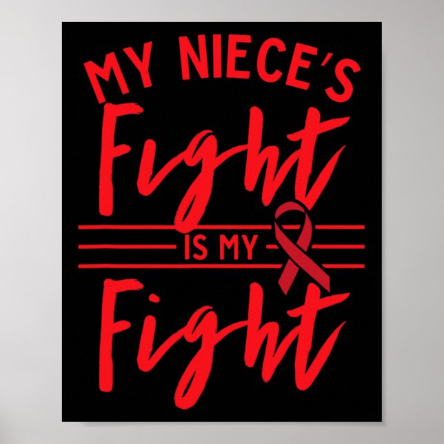 My Niece's Fight Is My Fight Chd Heart Disease Awa Poster (Front)