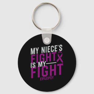 My Niece's Fight Is My Fight Epilepsy Awareness Key Ring