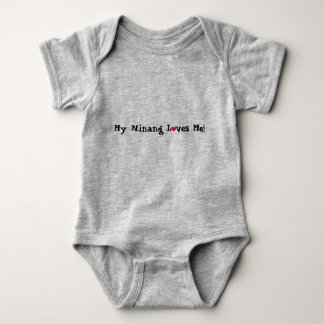 My Ninang Loves me with a heart! Baby Bodysuit