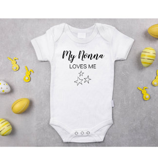 My Nonna Loves Me Customise Grandma Baby Shower Bodysuit