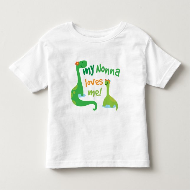 My Nonna Loves Me Dinosaur Toddler T-Shirt (Front)