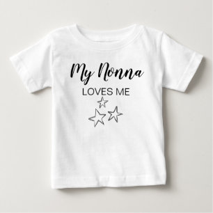 My Nonna Loves Me Grandma Cute Baby Shower T-Shirt