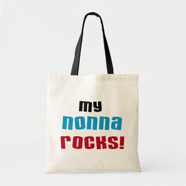 My Nonna Rocks T-shirts and Gifts Tote Bag (Front)