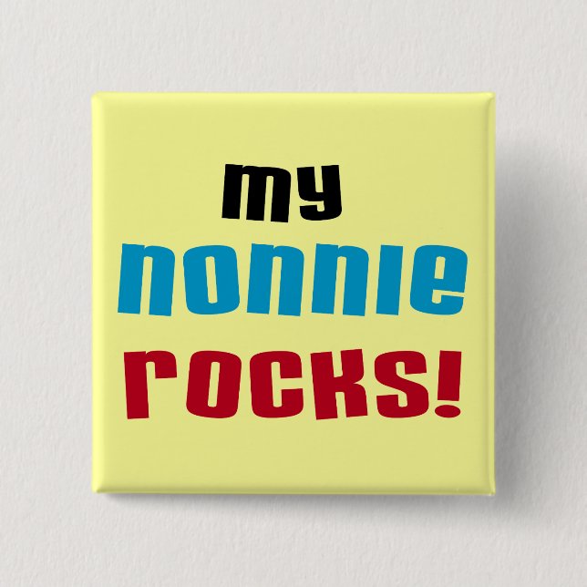 My Nonnie Rocks t-shirts and Gifts 15 Cm Square Badge (Front)