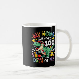 My Nono Survived 100 Days Of Me T Rex Dinosaur Boy Coffee Mug