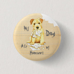 My Norfolk Terrier Ate My Homework 3 Cm Round Badge