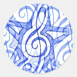 My Note,OnBeat_ Classic Round Sticker