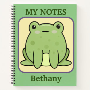 My Notes Frog Personalised Notebook