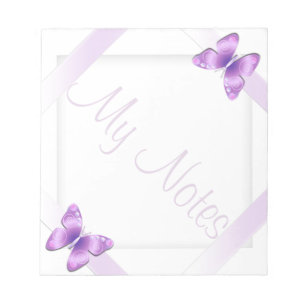 My Notes Girly Lavender Butterfly
