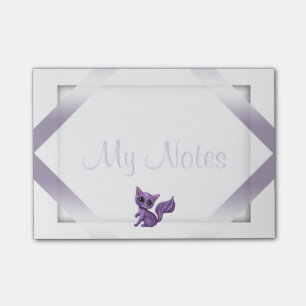 My Notes Post-Its Purple Kitty